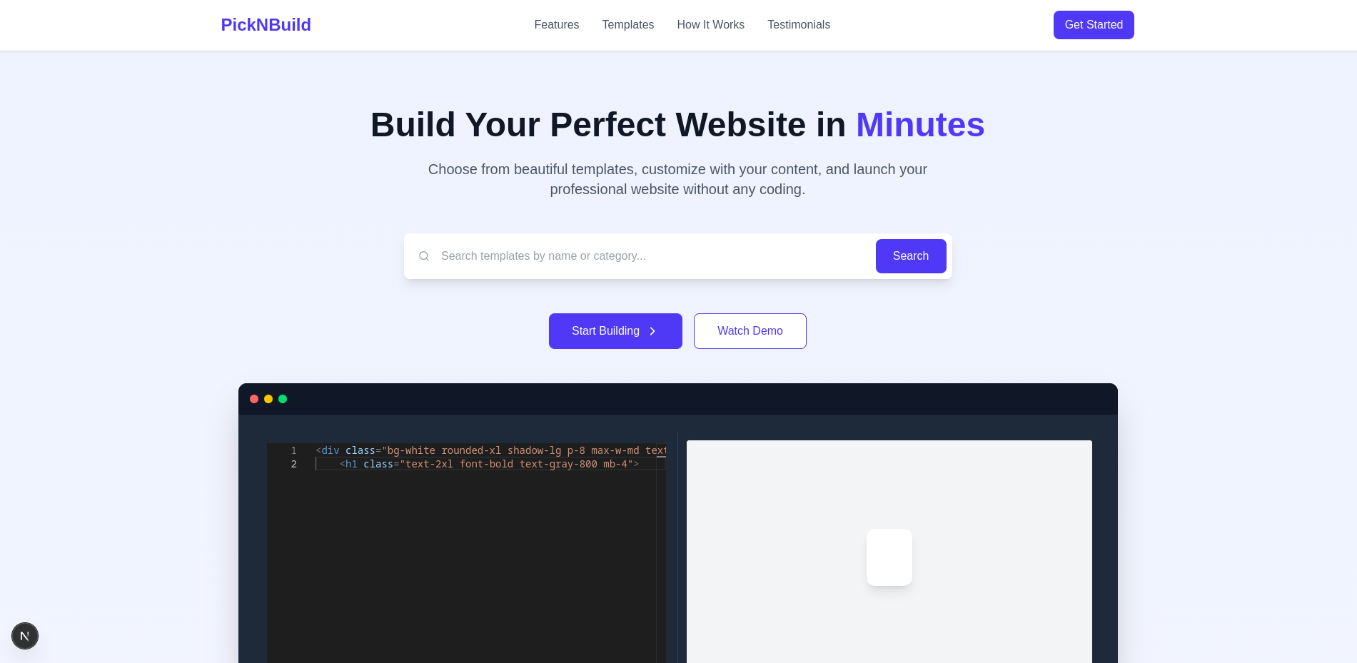 PickNBuild banner
